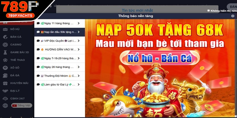 Khuyến mãi và ưu đãi cực hót hàng tuần của 789p