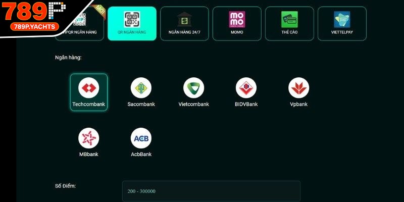 Nạp tiền 789P bằng nhiều hình thức giao dịch khác nhau